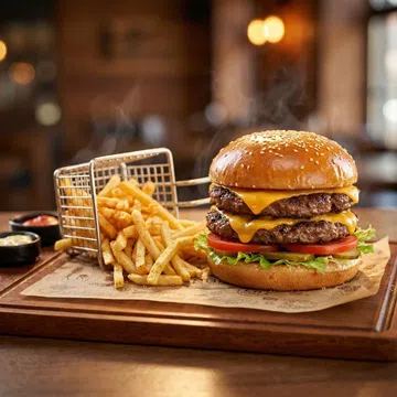 CHEDDAR CHEESE BURGER